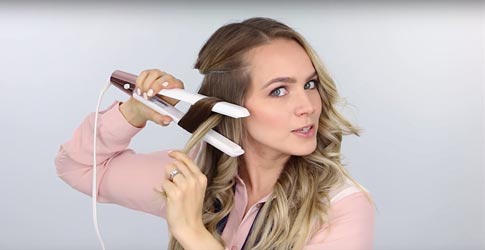women showing how to curl your hair